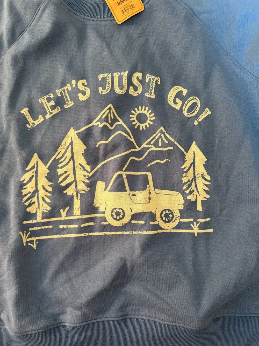 NATURAL LIFE Blue 'Let's Just Go' Graphic Sweatshirt - Picture 2 of 4